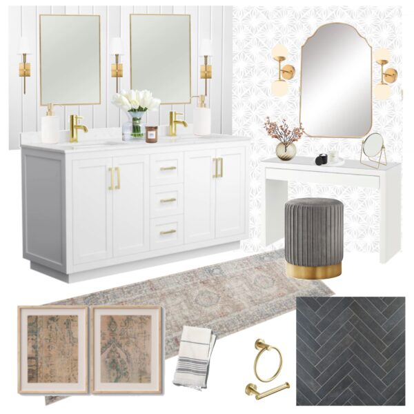 virtual interior design services bathroom mood board