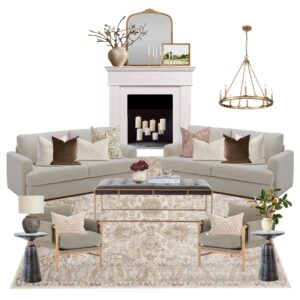 virtual interior design services living room mood board